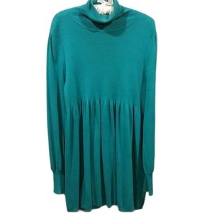 MiXit Women's Size XL Sweater Dress Cotton Island Green Y2K Long Sleeve